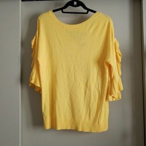 NWT Halogen ruffle sleeve sweater